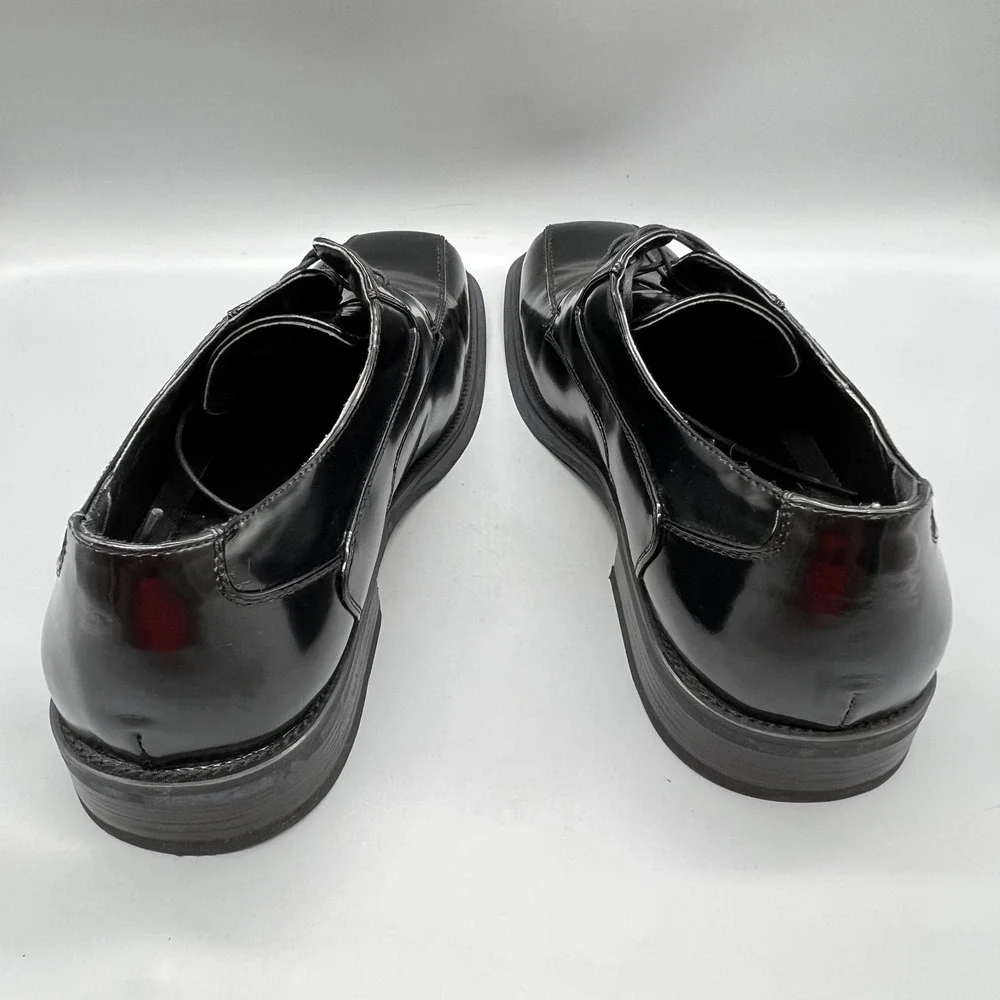 Bass & Co Shoes Mens 13 Black Linden Derby Oxford Dress Square Toe New